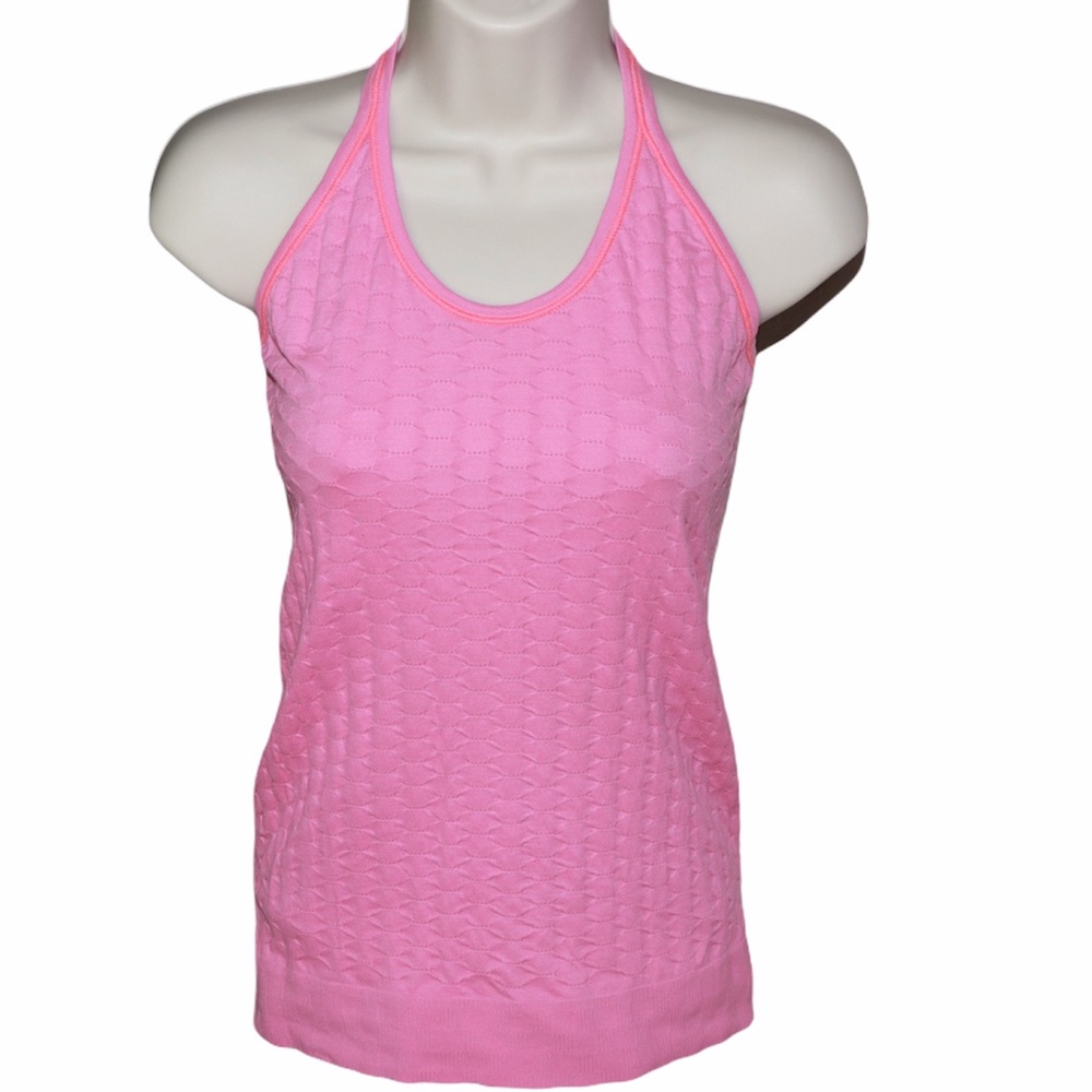 Athleta Hot Pink Ribbed Racer Back Tank Top Small